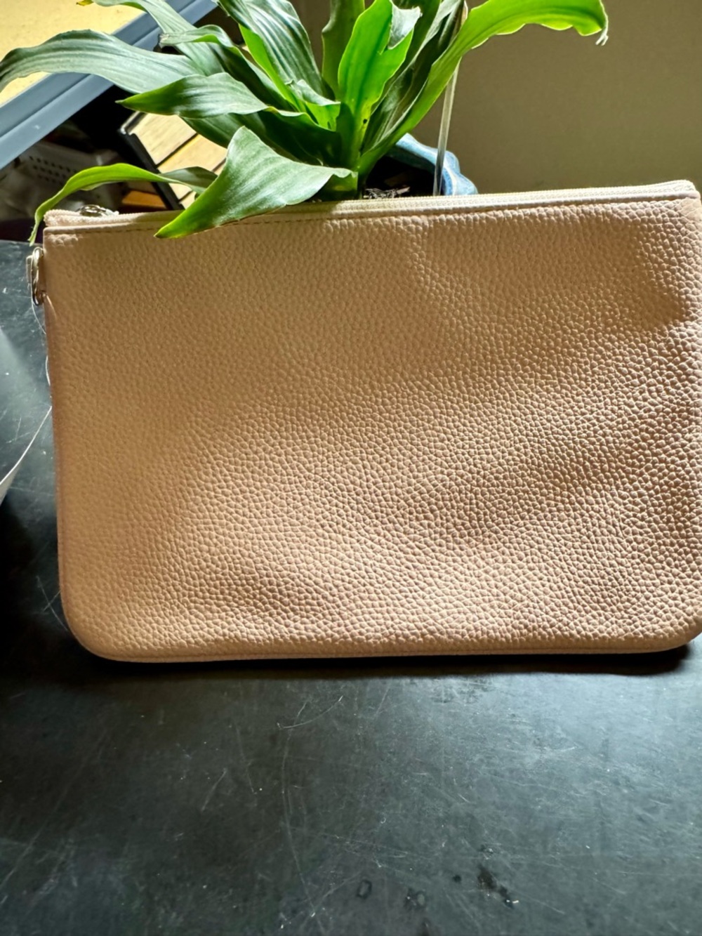 NWT thirty-one Pebbled Zip Pouch in Blush